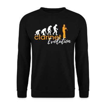 CLARINET EVOLUTION - Unisex Sweatshirt - black - Front - Alina (178cm) & Michal (187cm)