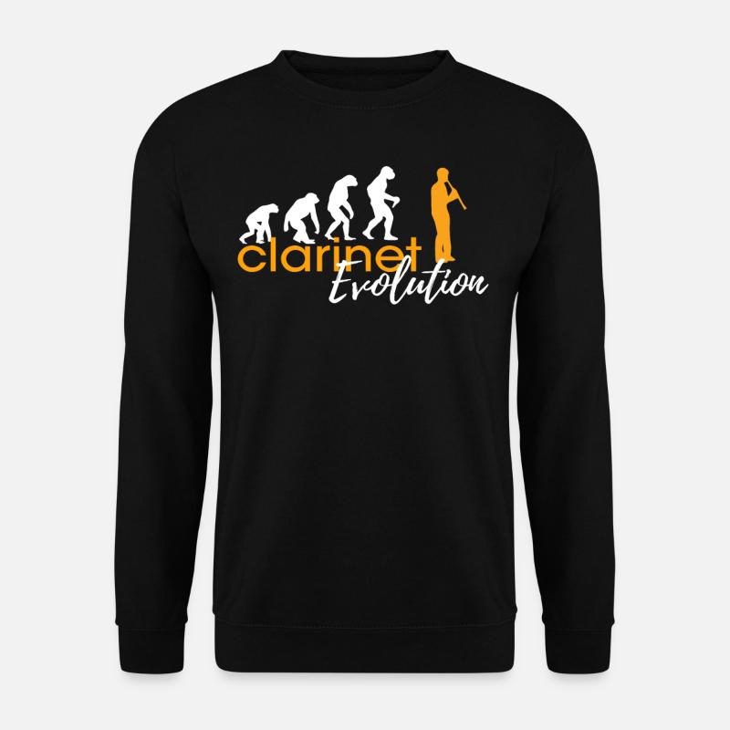 ÉVOLUTION DE LA CLARINETTE - Sweat-shirt Unisexe - noir