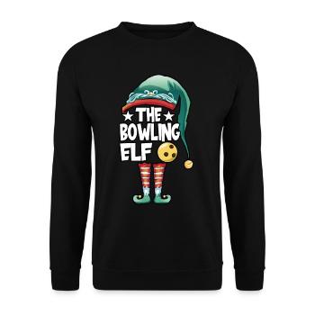 Christmas The Bowling Elf Costume Bowlers Bowling - Unisex Sweatshirt - black - Front - Alina (178cm) & Michal (187cm)