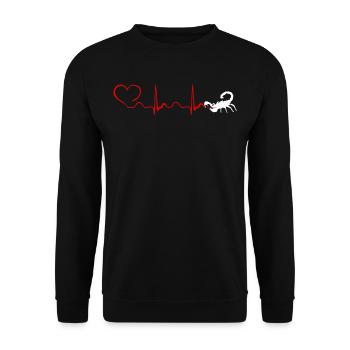 Heartbeat Skorpion T-Shirt - Unisex Pullover - Schwarz - Vorne - Alina (178cm) & Michal (187cm)