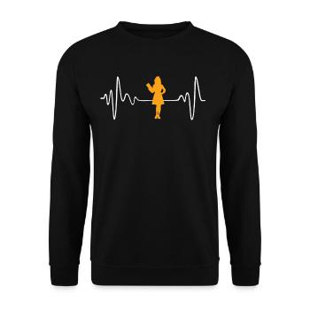 Nurse - Unisex Pullover - Schwarz - Vorne - Alina (178cm) & Michal (187cm)