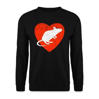 Heart For Mouses - Unisex Sweatshirt - black - Front - Alina (178cm) & Michal (187cm)