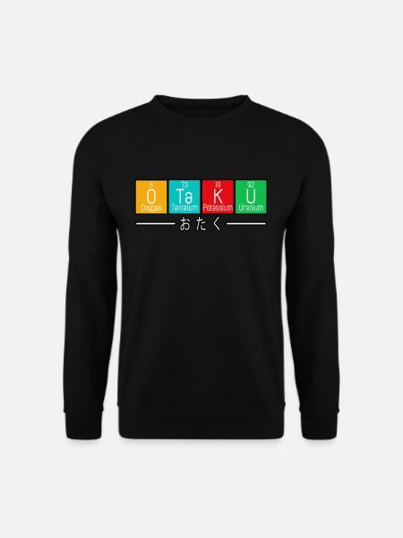 Anime Otaku Periodic Table Elements Loves Manga - Unisex Pullover - Schwarz