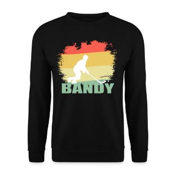 Retro Bandy Tshirt - Unisex Sweatshirt - black - Front - Alina (178cm) & Michal (187cm)