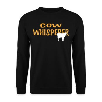 Cow Whisperer Graphic Tshirt - Unisex Sweatshirt - black - Front - Alina (178cm) & Michal (187cm)