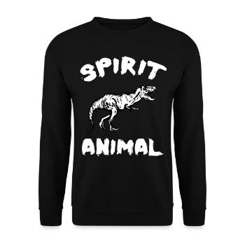 TYRANNOSAURUS - Unisex Pullover - Schwarz - Vorne - Alina (178cm) & Michal (187cm)