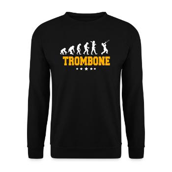 TROMBONE - Sweat-shirt Unisexe - noir - Devant - Alina (178cm) & Michal (187cm)
