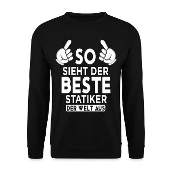 Statiker Spruch - Unisex Pullover - Schwarz - Vorne - Alina (178cm) & Michal (187cm)