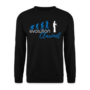 Clarinet Evolution - Unisex Sweatshirt - black - Front - Alina (178cm) & Michal (187cm)