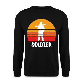 The Soldier - Unisex Sweatshirt - black - Front - Alina (178cm) & Michal (187cm)