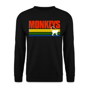 Thé Vintage Singes - Sweat-shirt Unisexe - noir - Devant - Alina (178cm) & Michal (187cm)
