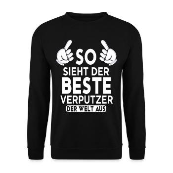 Verputzer Spruch - Unisex Pullover - Schwarz - Vorne - Alina (178cm) & Michal (187cm)