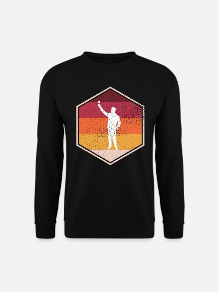 Hipster Glazier Hexagon Design - Unisex Sweatshirt - black