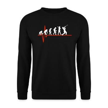 Trombone Heartbeat - EVOLUTION DU TROMBONE - Sweat-shirt Unisexe - noir - Devant - Alina (178cm) & Michal (187cm)