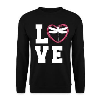 Dragonfly Tshirt For Women - Unisex Pullover - Schwarz - Vorne - Alina (178cm) & Michal (187cm)