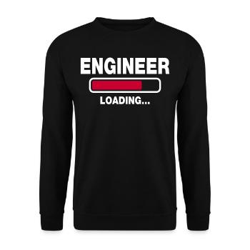 Engineer - Unisex Pullover - Schwarz - Vorne - Alina (178cm) & Michal (187cm)