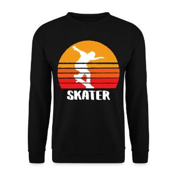 The Skater - Unisex Sweatshirt - black - Front - Alina (178cm) & Michal (187cm)