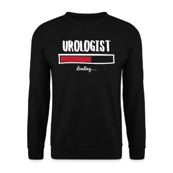 Funny Urologist Design - Unisex Sweatshirt - black - Front - Alina (178cm) & Michal (187cm)
