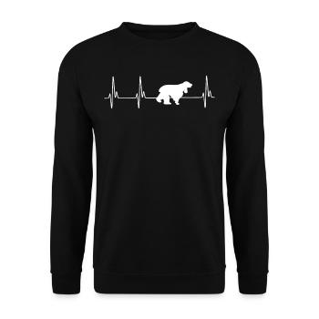 Cocker Spaniel ECG - Sweat-shirt Unisexe - noir - Devant - Alina (178cm) & Michal (187cm)