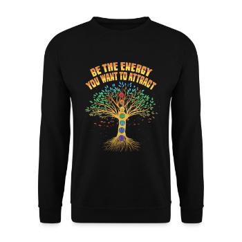 Reiki Energie shirt für Reiki Meister - Unisex Pullover - Schwarz - Vorne - Alina (178cm) & Michal (187cm)