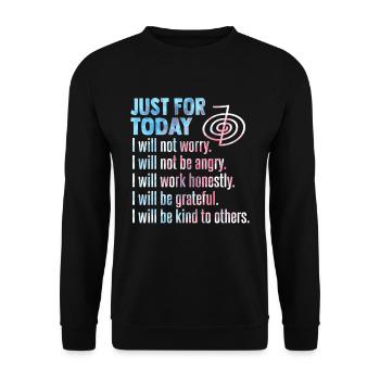 Reiki Energie shirt für Reiki Meister - Unisex Pullover - Schwarz - Vorne - Alina (178cm) & Michal (187cm)