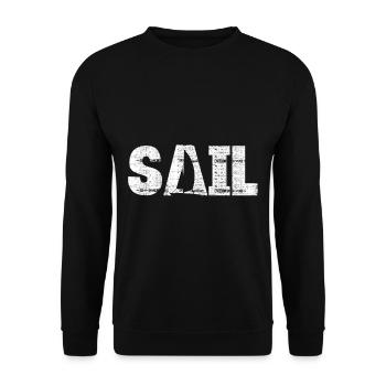 Sail Boating Sailing Boat Sail Captain - Unisex Pullover - Schwarz - Vorne - Alina (178cm) & Michal (187cm)