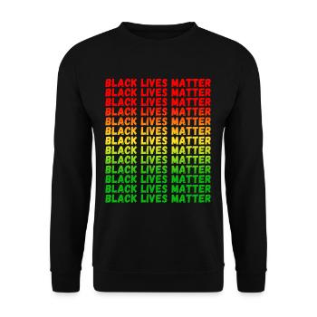 Black Lives Matter Melanin Kings Queens - Sweat-shirt Unisexe - noir - Devant - Alina (178cm) & Michal (187cm)