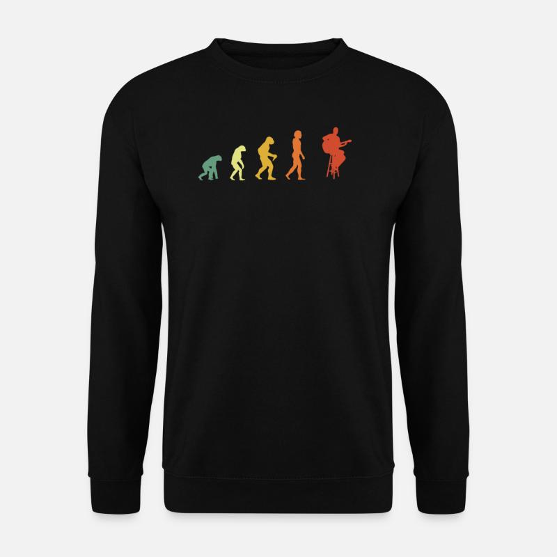Retro Guitar Evolution - Unisex Pullover - Schwarz