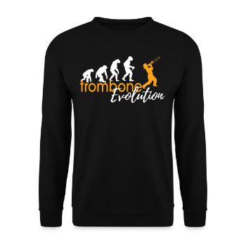 ÉVOLUTION DU TROMBONE - Sweat-shirt Unisexe - noir - Devant - Alina (178cm) & Michal (187cm)