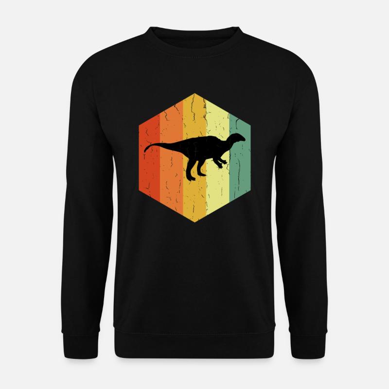 Distressed Plateosaurus Plateosaurus Hexagon - Unisex Sweatshirt - black