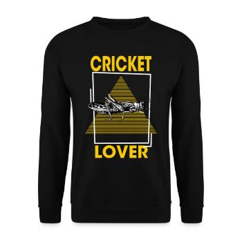 Cricket Lover - Kricket, Animals, Krekel - Unisex Pullover - Schwarz - Vorne - Alina (178cm) & Michal (187cm)