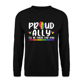 Proud Ally I'll Be There For You LGBT Pride Month - Unisex Sweatshirt - black - Front - Alina (178cm) & Michal (187cm)