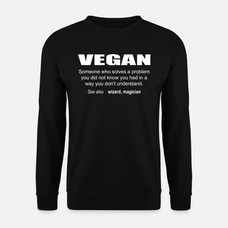 Vegan Description - Unisex Sweatshirt - black