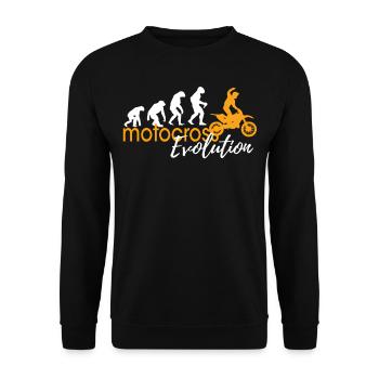 MOTOCROSS EVOLUTION - Unisex Sweatshirt - black - Front - Alina (178cm) & Michal (187cm)