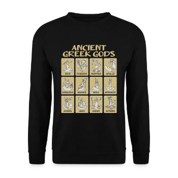 Mythologie grecque antique avec Gö grec - Sweat-shirt Unisexe - noir - Devant - Alina (178cm) & Michal (187cm)