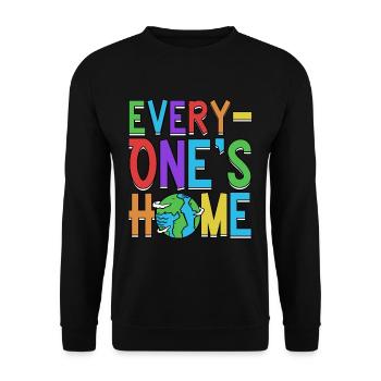 Anniversaire de conservation du Jour de la Terre de la maison de tout le monde - Sweat-shirt Unisexe - noir - Devant - Alina (178cm) & Michal (187cm)