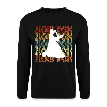 SLOW FOX - Unisex Pullover - Schwarz - Vorne - Alina (178cm) & Michal (187cm)