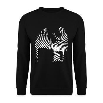 Pianist Fingerprint - Unisex Sweatshirt - black - Front - Alina (178cm) & Michal (187cm)