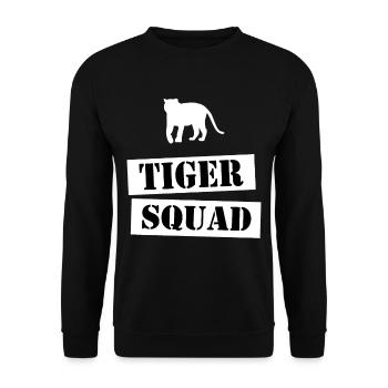 join the tiger squad - Unisex Sweatshirt - black - Front - Alina (178cm) & Michal (187cm)