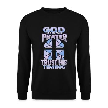 Biblical Bible verse Jesus Christ Bible students - Unisex Sweatshirt - black - Front - Alina (178cm) & Michal (187cm)