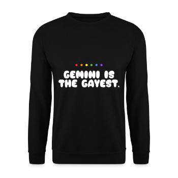 Les Gémeaux sont les plus gays et les plus fiers du mois de la fierté LGBT - Sweat-shirt Unisexe - noir - Devant - Alina (178cm) & Michal (187cm)