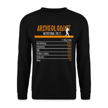 Archeologist Ingredients - Unisex Sweatshirt - black - Front - Alina (178cm) & Michal (187cm)