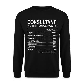 Consultant en valeurs nutritives - Sweat-shirt Unisexe - noir - Devant - Alina (178cm) & Michal (187cm)