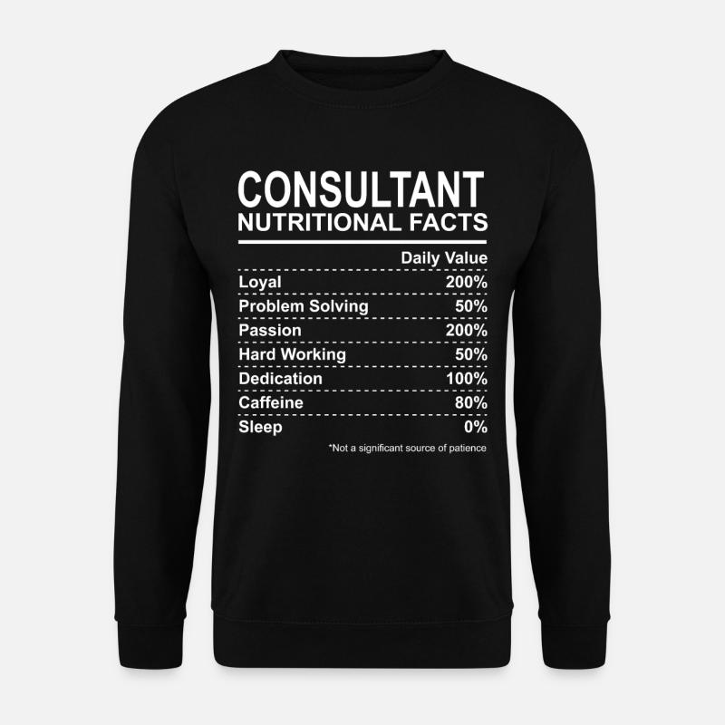Consultant Nutritional Facts - Unisex Pullover - Schwarz