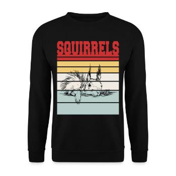 ÉCUREUILS - Sweat-shirt Unisexe - noir - Devant - Alina (178cm) & Michal (187cm)