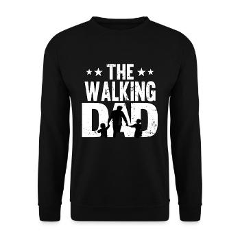 The Walking Dad Fathers Day Father Son Daughter - Unisex Sweatshirt - black - Front - Alina (178cm) & Michal (187cm)