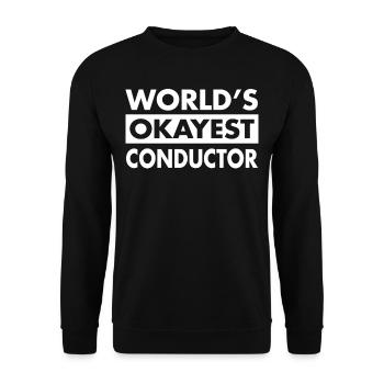 FUNNY CONDUCTOR TSHIRT - Unisex Sweatshirt - black - Front - Alina (178cm) & Michal (187cm)