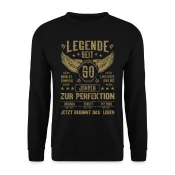 Legende seit 50 Jahren 50. Geburtstag - Unisex Pullover - Schwarz - Vorne - Alina (178cm) & Michal (187cm)