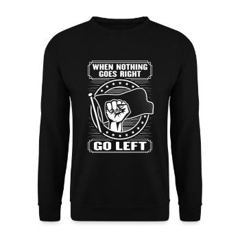 Conception de gauche pour un socialiste - Sweat-shirt Unisexe - noir - Devant - Alina (178cm) & Michal (187cm)
