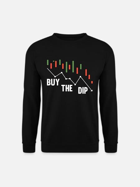 Buy The Dip Candle Stick Cypto Stock Trader - Unisex Sweatshirt - black
